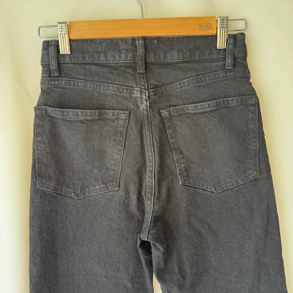 Reformation Womens Liza Slit Hem Ultra High Rise Straight Long Jeans 26 Black - Picture 13 of 14